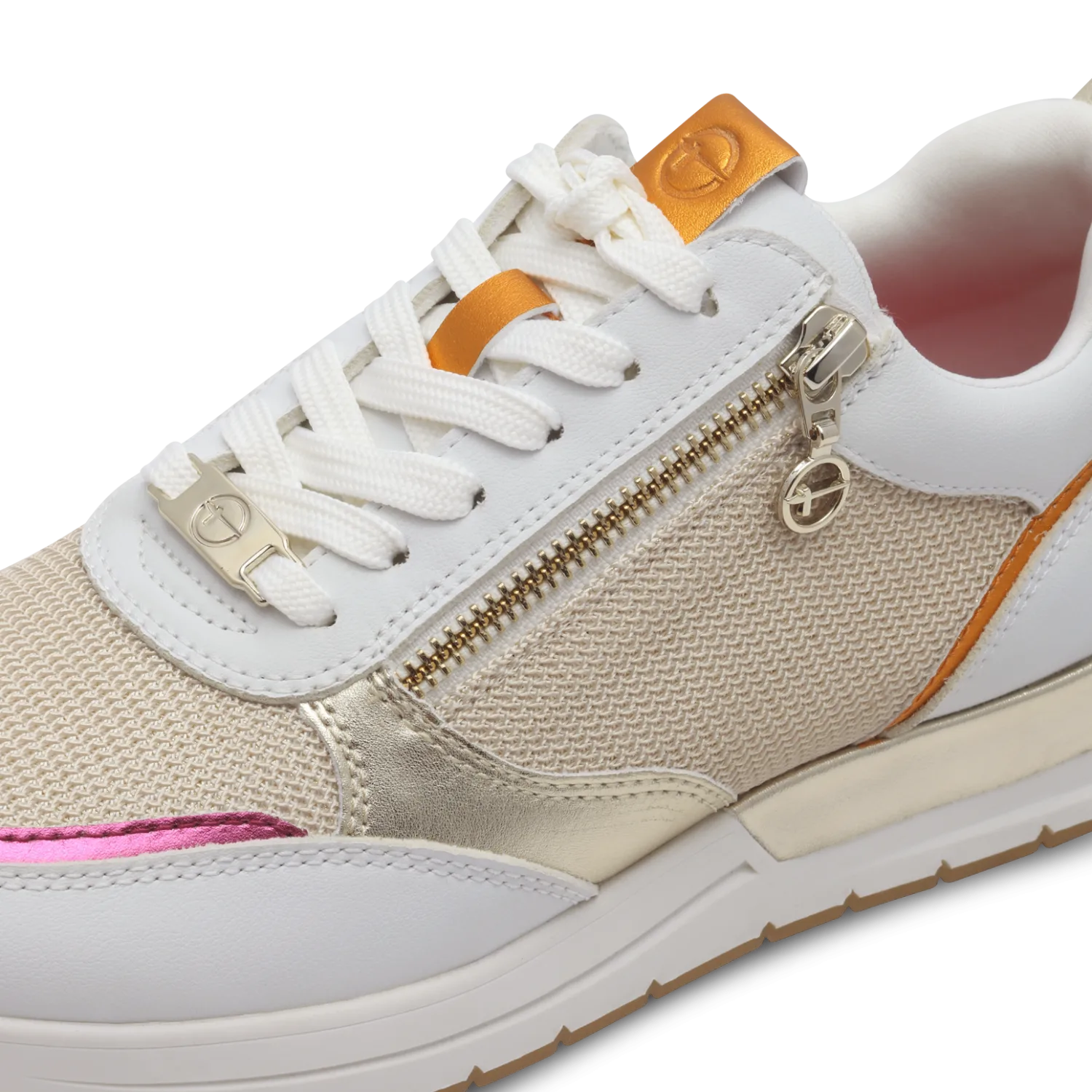 Tamaris wit met licht gouden sneakers - Afbeelding 2