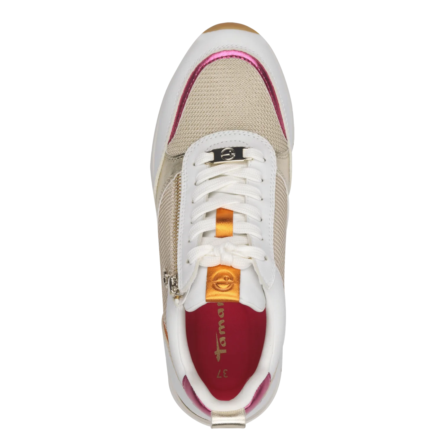 Tamaris wit met licht gouden sneakers - Afbeelding 3